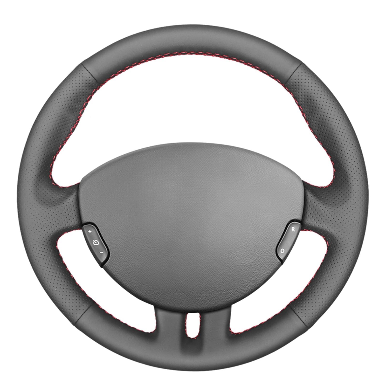 MEWANT Hand Stitched Steering Wheel Cover Wrap for Renault Clio 3 2005-2012