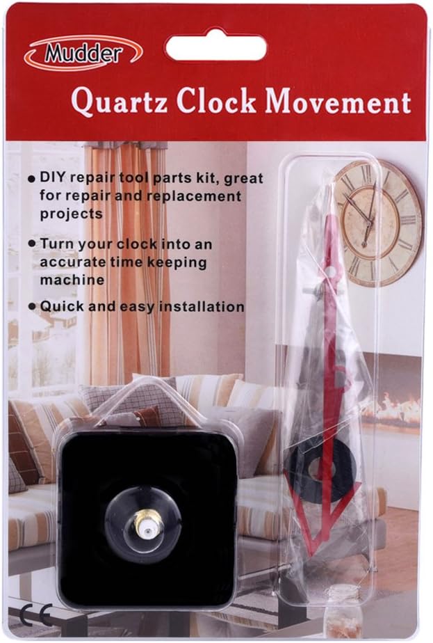 Mudder Quartz Clock Movement Mechanism DIY Repair Tool with Triangle Red Arrow