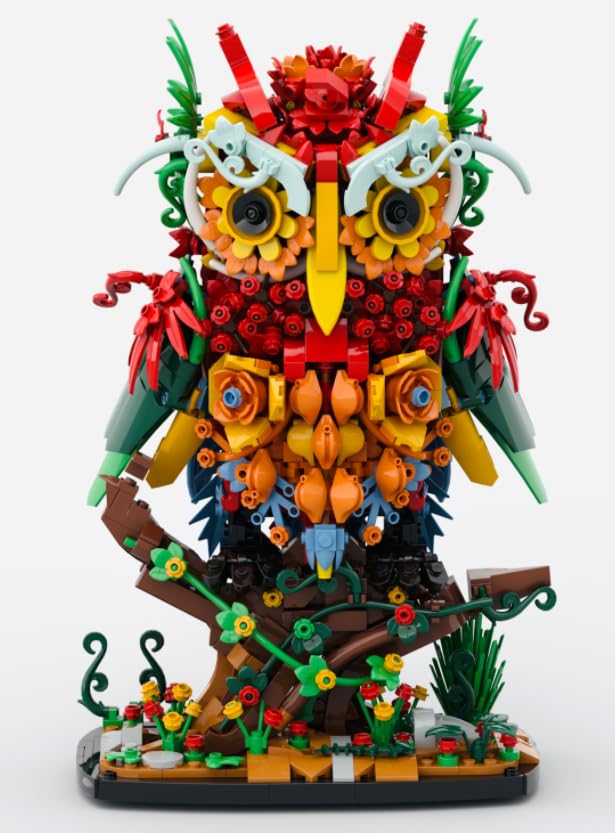 Sillbird Owl Building Set, Collectible Buildable Toy, Room Décor Display Model