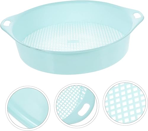 Miniatura 9 de Happyyami Tamiz de suciedad para jardín, tamiz de plástico para suelo, tamiz de suelo, filtro de malla, tamiz de suciedad con mango, herramienta de