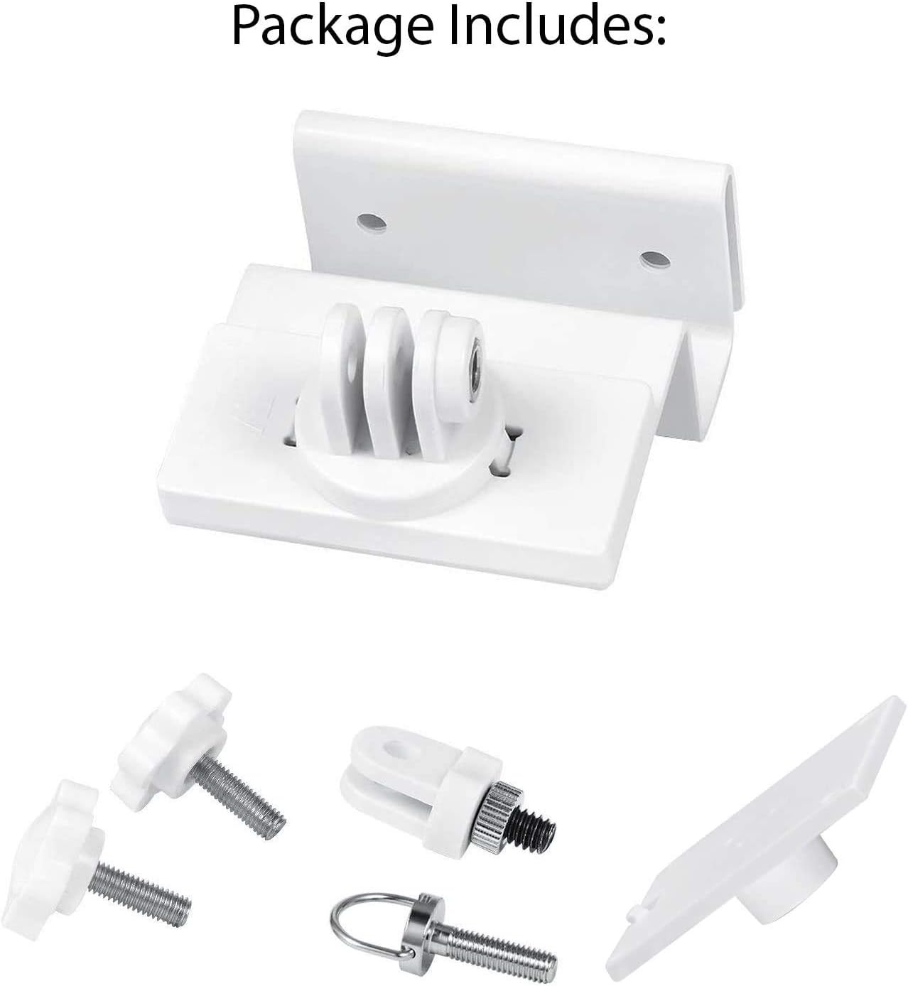 Wasserstein Gutter Mount Compatible with Ring, Arlo, Blink, Reolink Cams & Compatible Solar Panels (3 Pack, White) (Not Compatible with Ring Super Solar Panel)