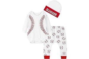 COSLAND Baby Boys' 3pc Baseball Outfits