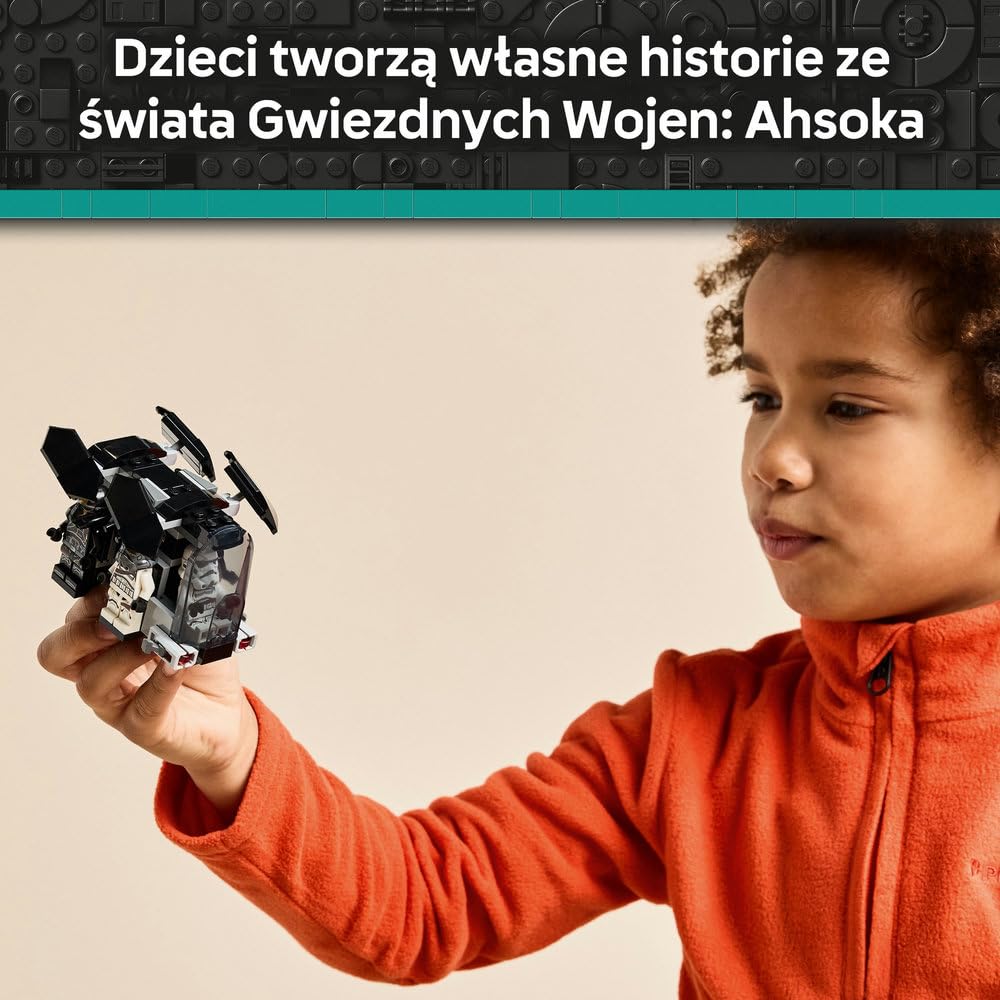 LEGO Star Wars Szturmowiec Śmierci i nocny szturmowiec — zestaw bitewny, zabawka konstrukcyjna dla dziecka do kolekcji, transportowiec i 4 postacie, prezent dla 6-latka, chłopca i dziewczynki 75412