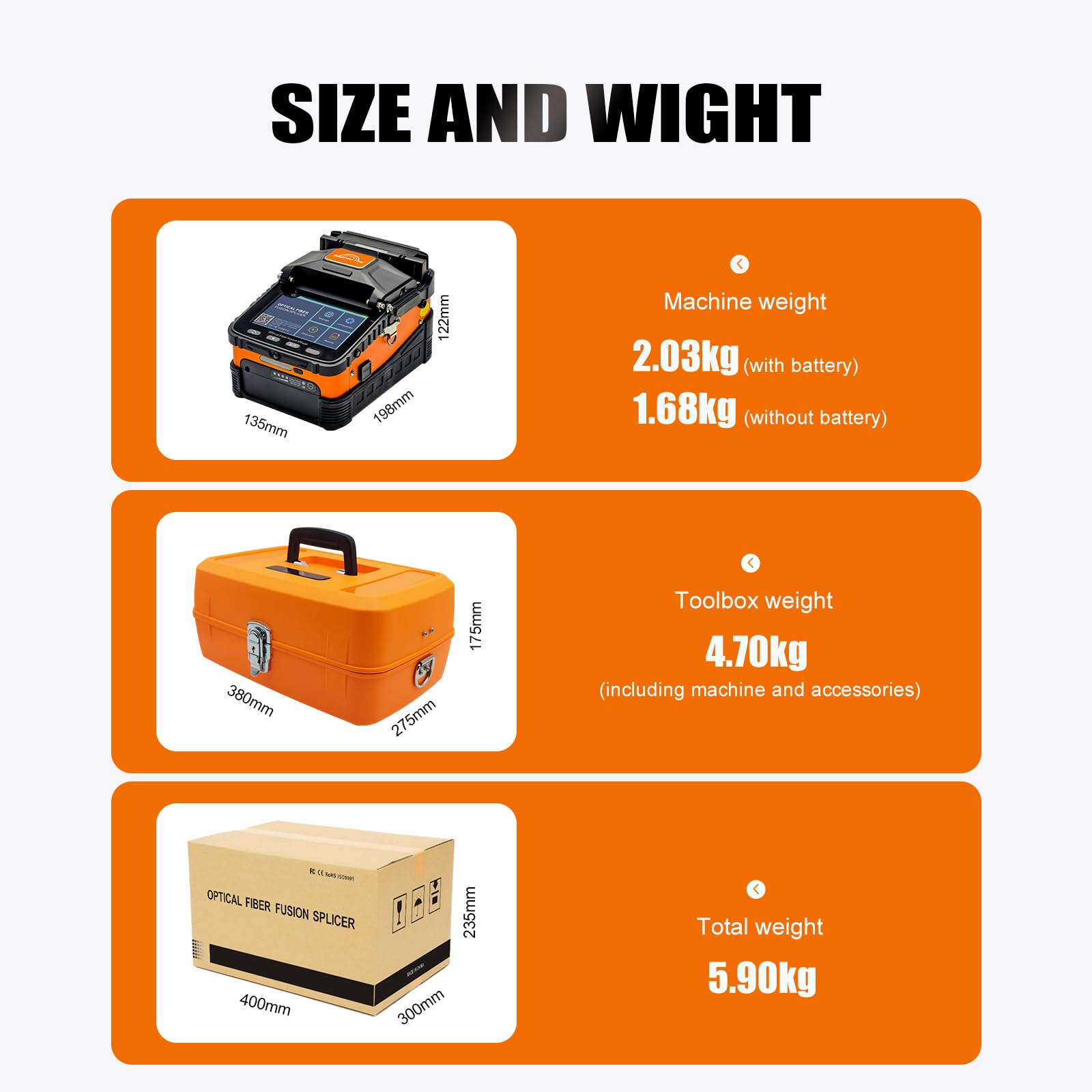 Signal fire Soudeuse Fibre Optique AI-6A avec Alignement Coeur à Coeur Écran Tactile pour FTTH & FTTx
