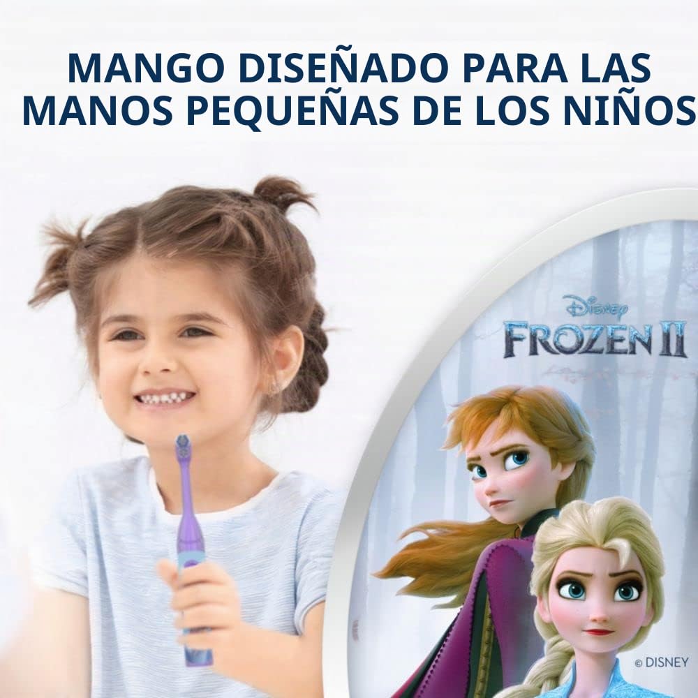 Oral-B - Cepillo de dientes eléctrico de Frozen de Disney para niños y niñas de 3 años en adelante, cepillo suave (los personajes pueden variar)