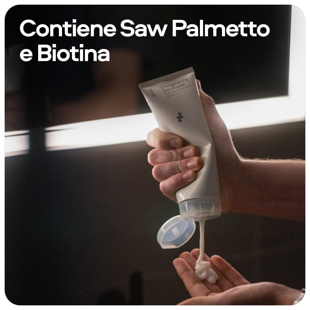 Sons Balsamo Rinforzante per Uomo, Formula Anti-DHT per una Ricrescita Forte e Folta, con Saw Palmetto, Olio di Argan e Biotina, Trattamento per Perdita e Diradamento dei Capelli, Fornitura 6 Mesi