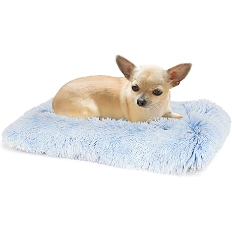Nononfish Breathable Plush Washable Crate Bed for Small Dogs Non Chewable Material
