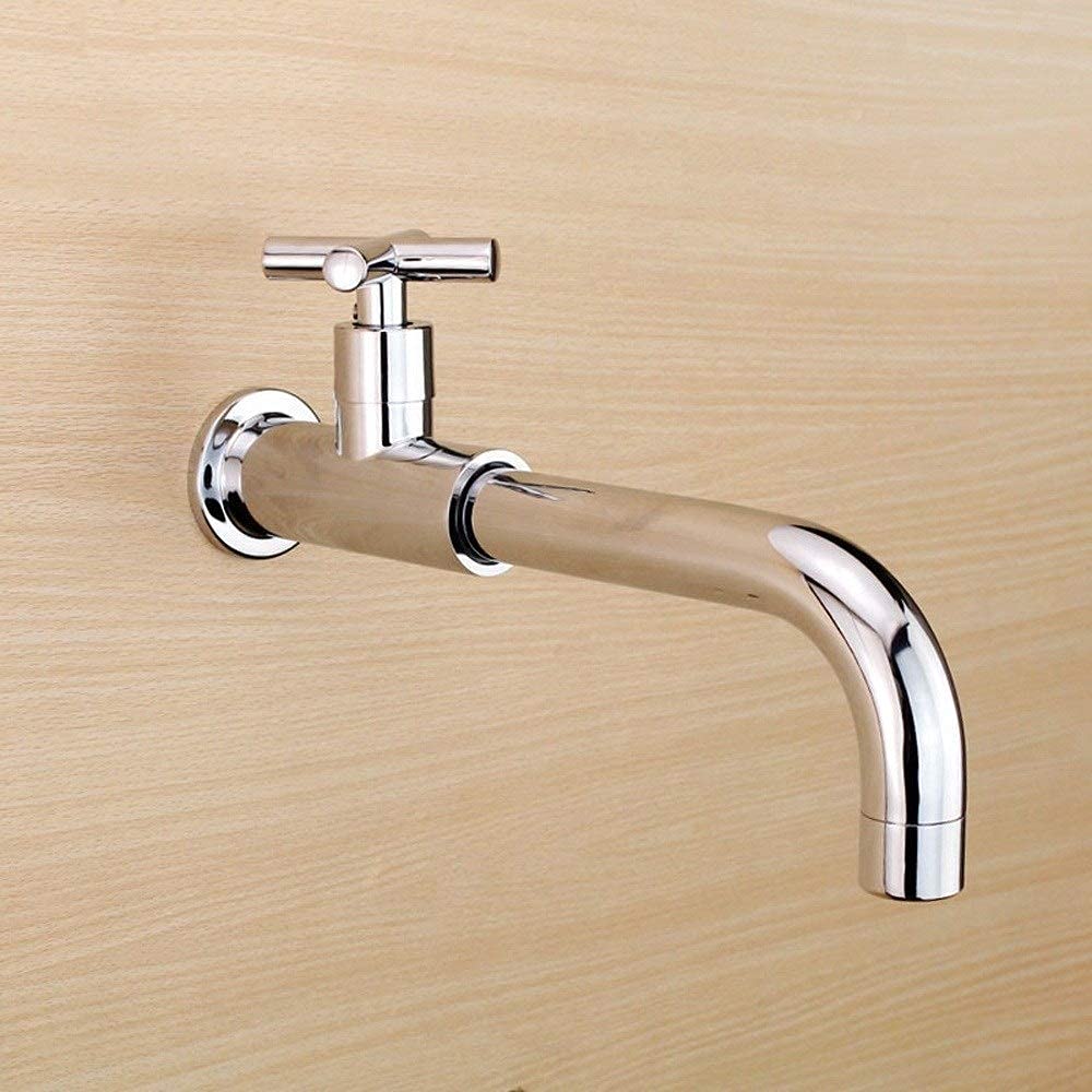 Grifos de pared Grifo Alargar Fregadero de cocina empotrable Grifo de agua fría Todo Bronce Lavandería Trapeador de piscina Trapeador de piscina Balcón Grifo de agua Grifo para fregadero Grifo de agua