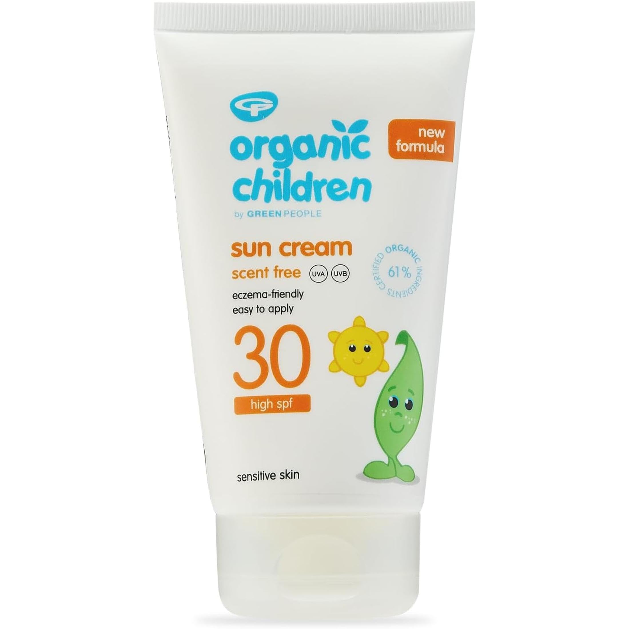 Green People Bio-Kinder Sonnencreme SPF30, 150ml | Ohne Duftstoffe, Natürliche Sonnencreme, Korallenfreundlich und tierversuchsfrei, Aloe Vera, Grüner Tee und Edelweiss, Vegan