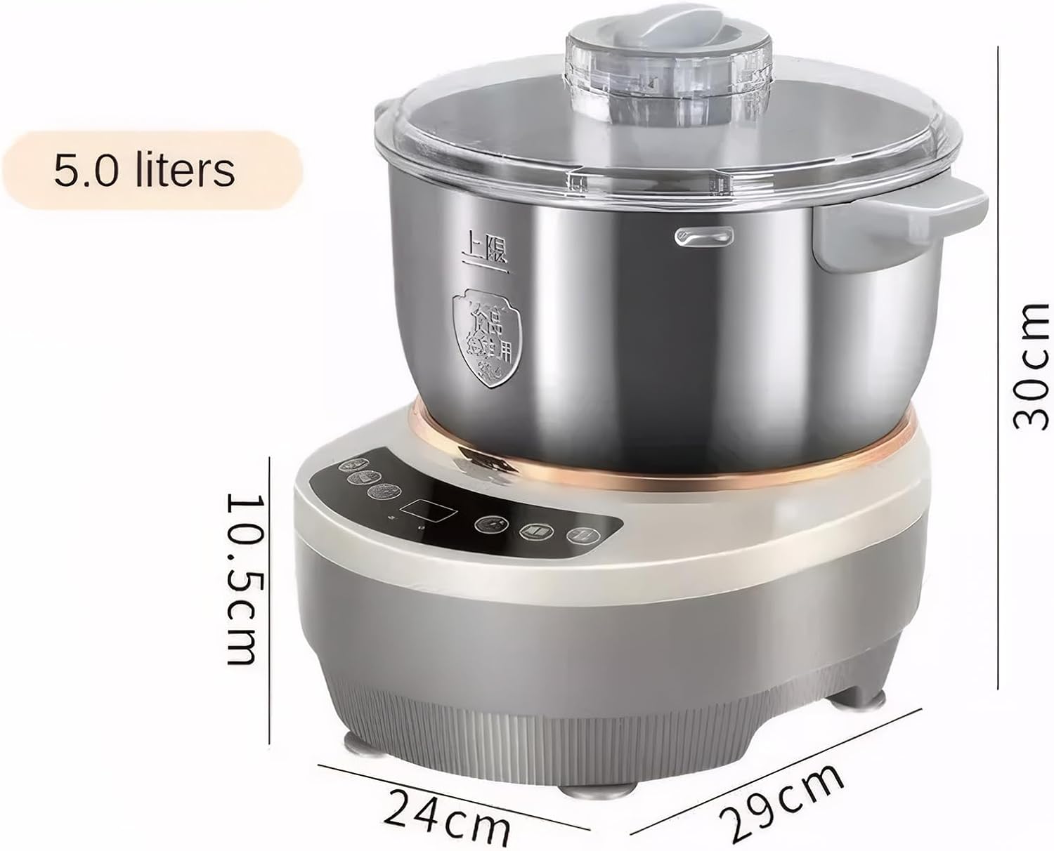 cjc 5Qt Electric Dough Mixer for Home,Auto Stainless Steel Dough Maker with Fermentation & Timer, Touch Panel,Top Add-Water/Seasoning,Utility Dough Mixer Perfect for Baking Pizza, Bread, Pastry