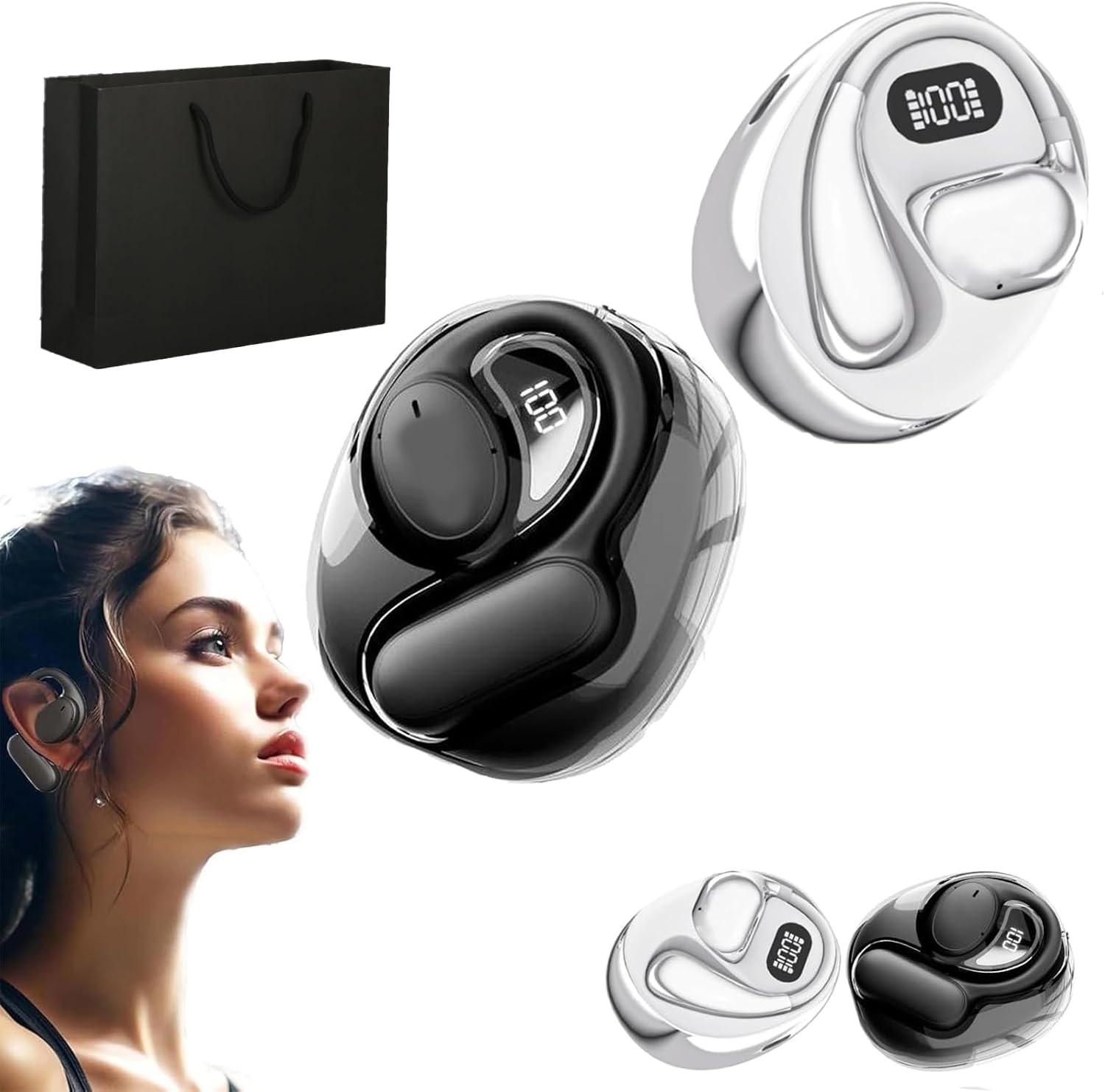 2025 New Translation Earbuds Real-Time, Open Air Headphones, Support 75 Languages (Mix)