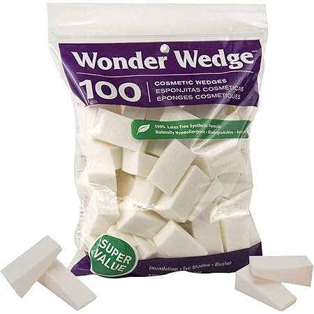 Makeup Sponge Blender, Great for Blending Foundation and Concealer Bulk Pack By Wonder Wedge (1 Pack)