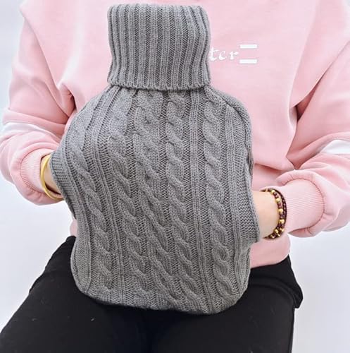 Bouillotte de 2 l pour compresses chaudes et froides, chauffe-mains et pieds, idéal pour soulager les douleurs menstruelles, le cou et les épaules Cover
