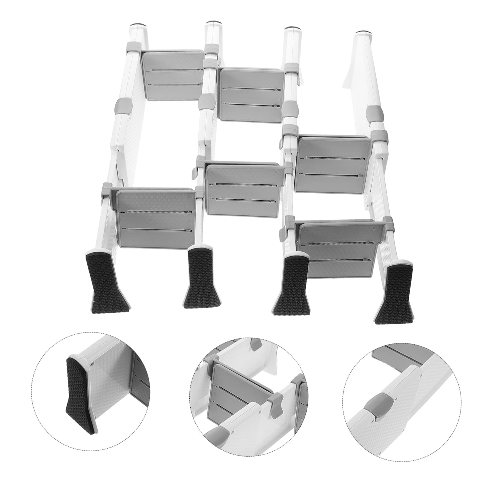 Gadpiparty Divisores de Plástico para Cajones Ajustables, 4 Piezas