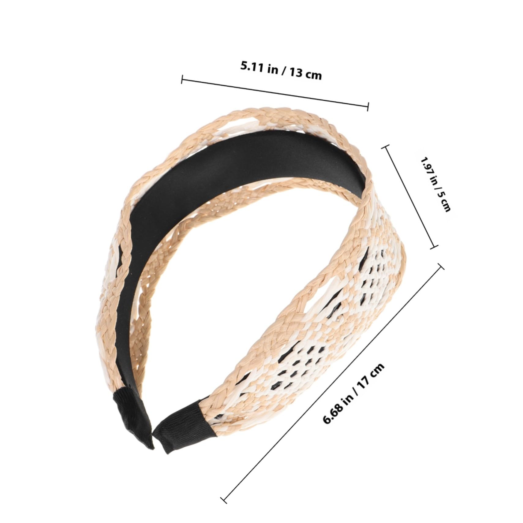 ABOOFAN Bandeau Raphia pour Femme Large Bandeau Tressé pour Plage Accessoire Élégant et Confortable pour Cheveux