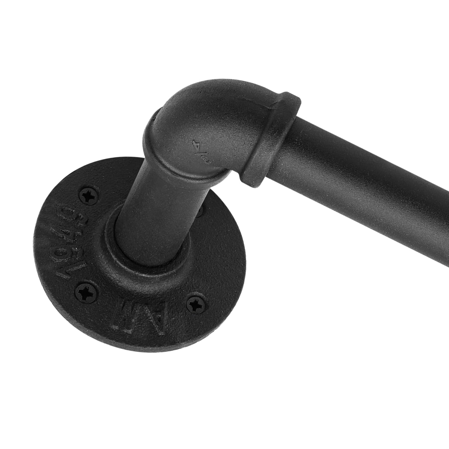 Industrial Curtain Rods for Windows 28 to 48 Inches,1 Inch Wrap Around Room Darkening Curtain Rod,Indoor/Outdoor Room Divider,Modern Adjustable Drapery Rods,Black