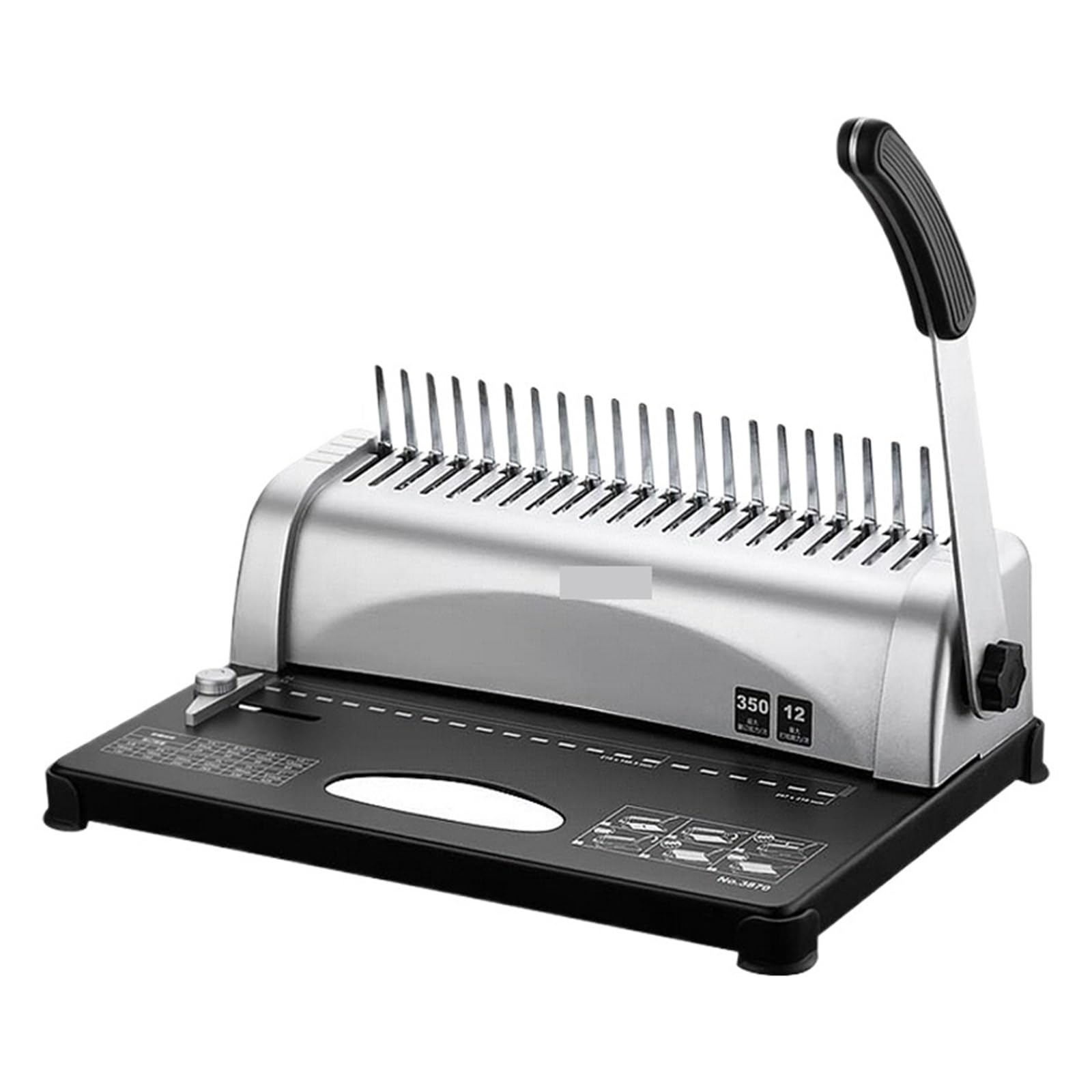 Rilegatrice, Mac rilegatrice manuale a pettine 350 fogli Mac rilegatrice 21 fori 350 pagine Rilegatura 25 fogli Foro perforatore