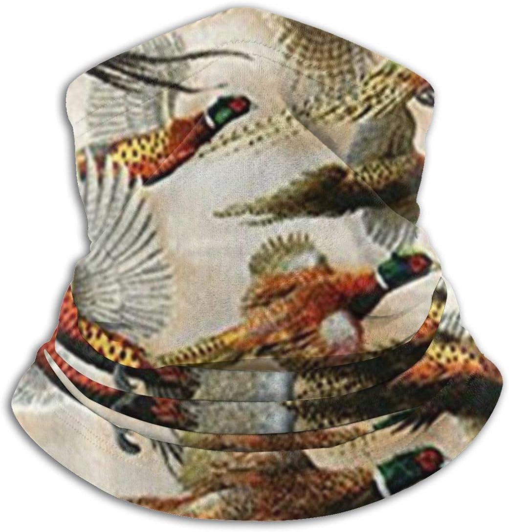 Ewtretr Neck Warmer Wild Pheasant Winter Fleece Neck Gaiter Neck Warmer