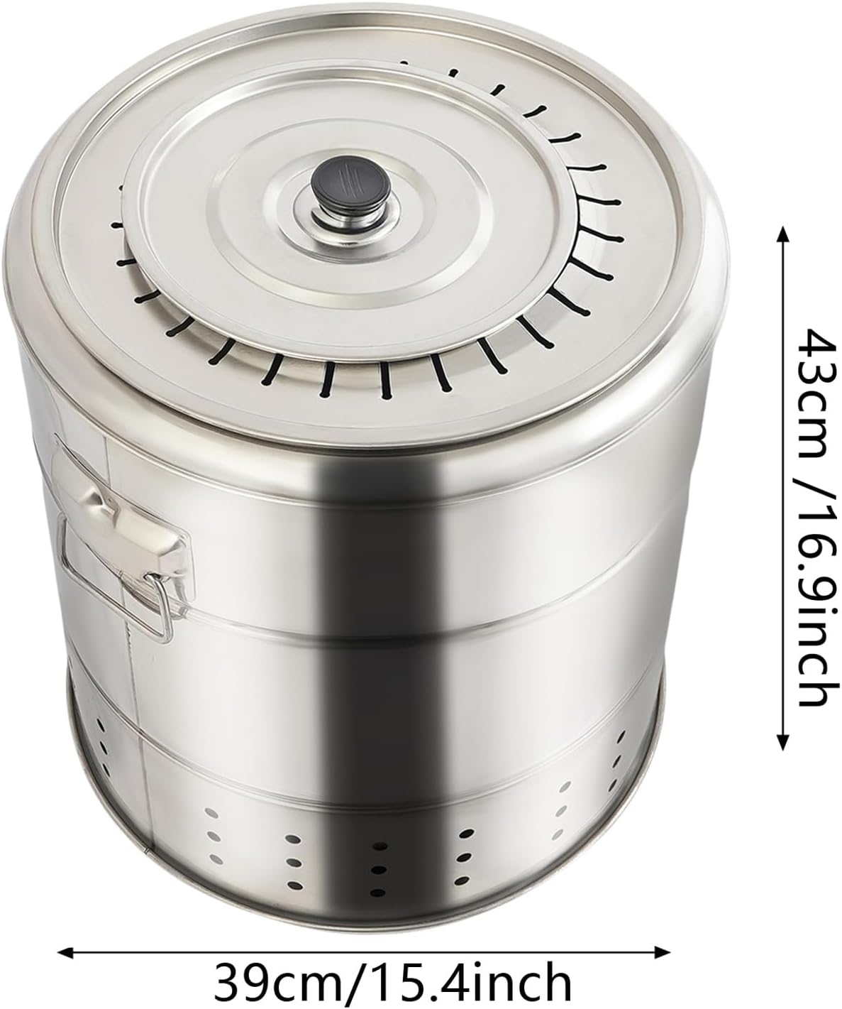 28本串ポータブルバレルステンレススチールチャコールBBQグリルスモーカー、キャンプ、ピクニック、パーティー、ビーチ用コンパクト