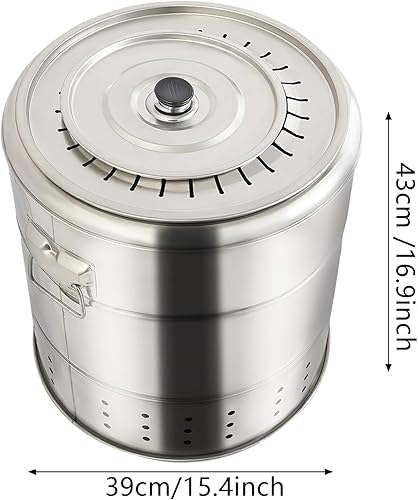 Miniatura 3 de Portable Barbecue Charcoal Barrel Grill, Portable Barbecue Charcoal Barrel Grill with 28 Skewer Capacity, Dual Mode Smokeless Outdoor Barbecue Grill