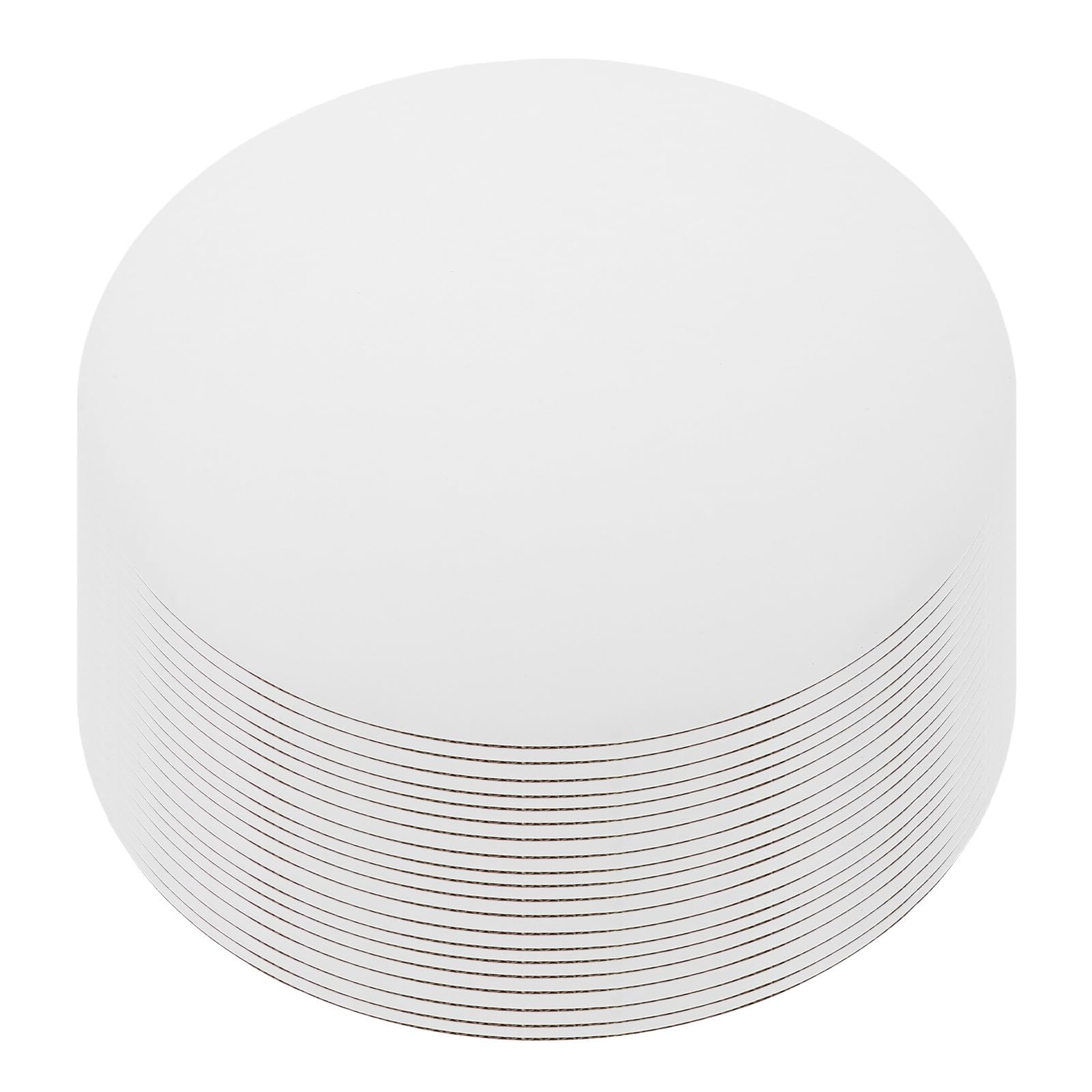Ipetboom 25 pièces Lot de Plateaux Gâteau Ronds Carton Blanc Greaseproof Résistant à Huile Support Solide pour Présentoirs Dessert DIY et Pâtisserie