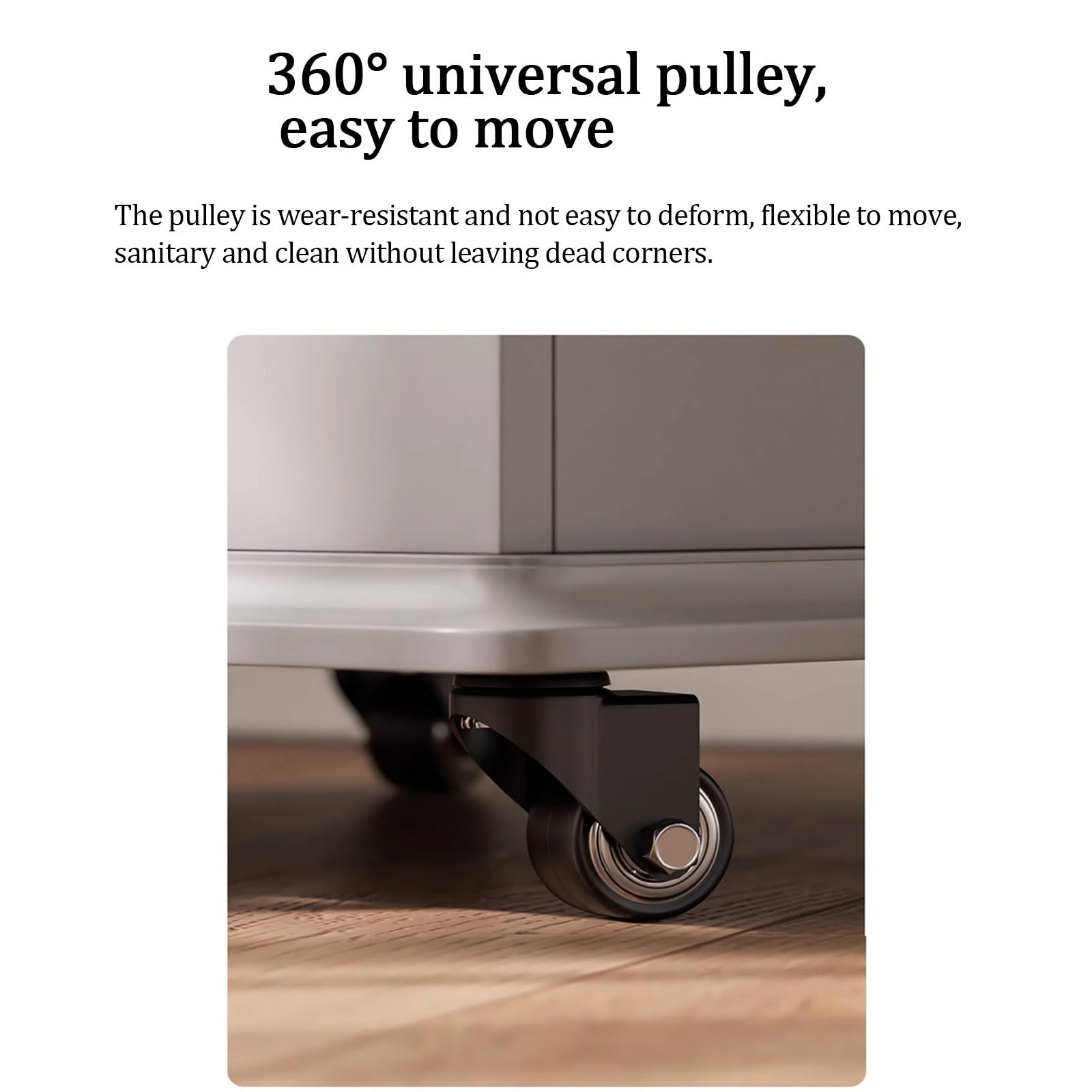 Amazon｜キャスター付き回転式本棚タワー、引き出し付き、360度回転式