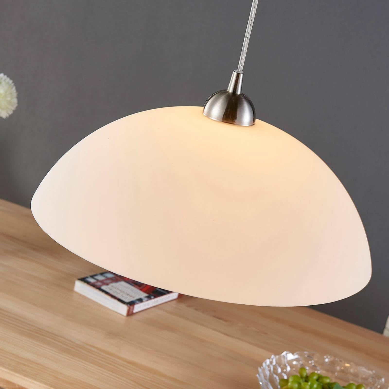Lindby Esstisch Pendelleuchte Glas Metall, Hängelampe 1 flammig Hängeleuchte für Esszimmer Wohnzimmer Küche Esstischlampe Glasleuchte