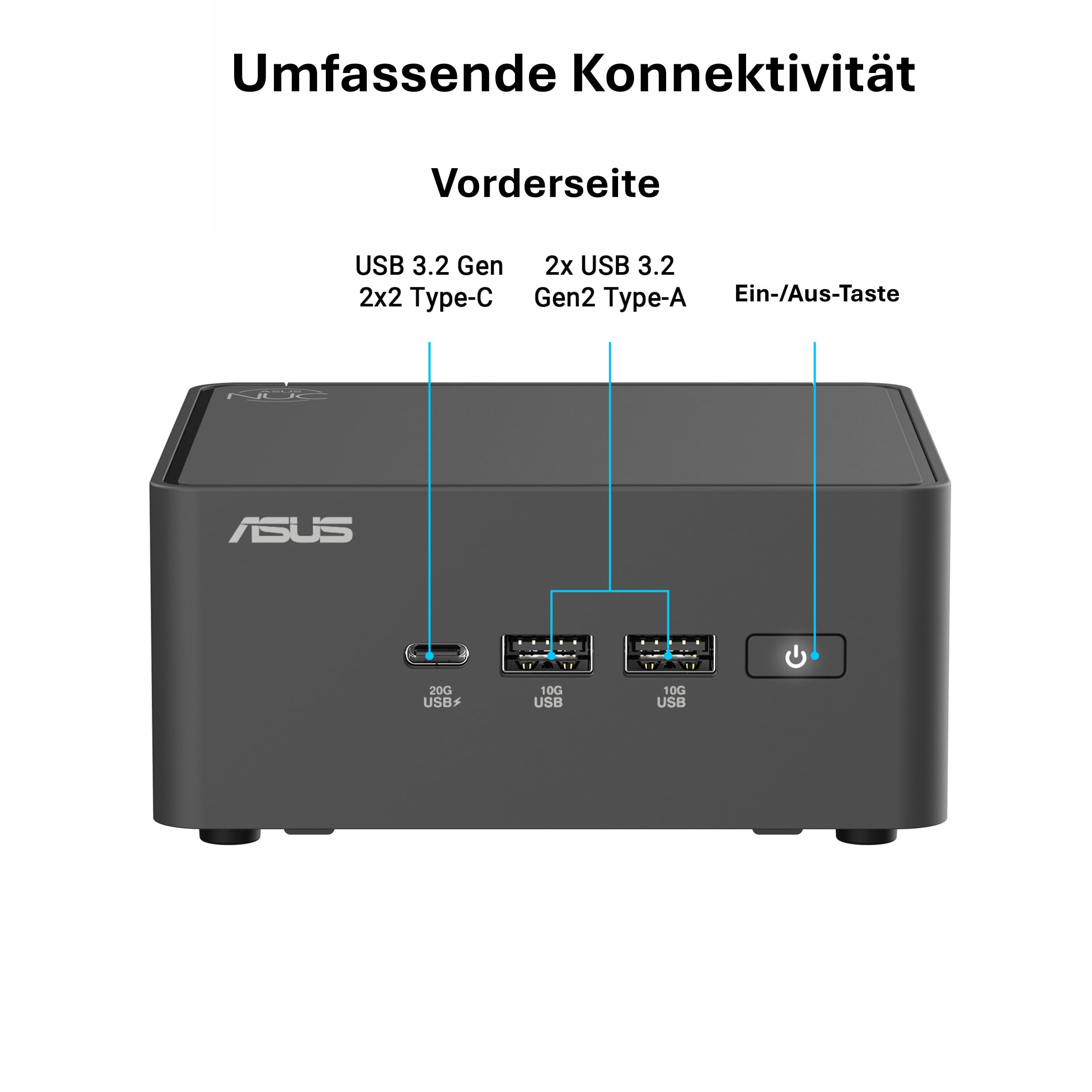 ASUS NUC 15 Pro Slim Kit RNUC15CRKU500002 (Intel Core i5 Ultra Prozessor, Arc Grafik, WiFi 7, Bluetooth 5.4, ohne Betriebssystem, mit EU-Netzkabel)