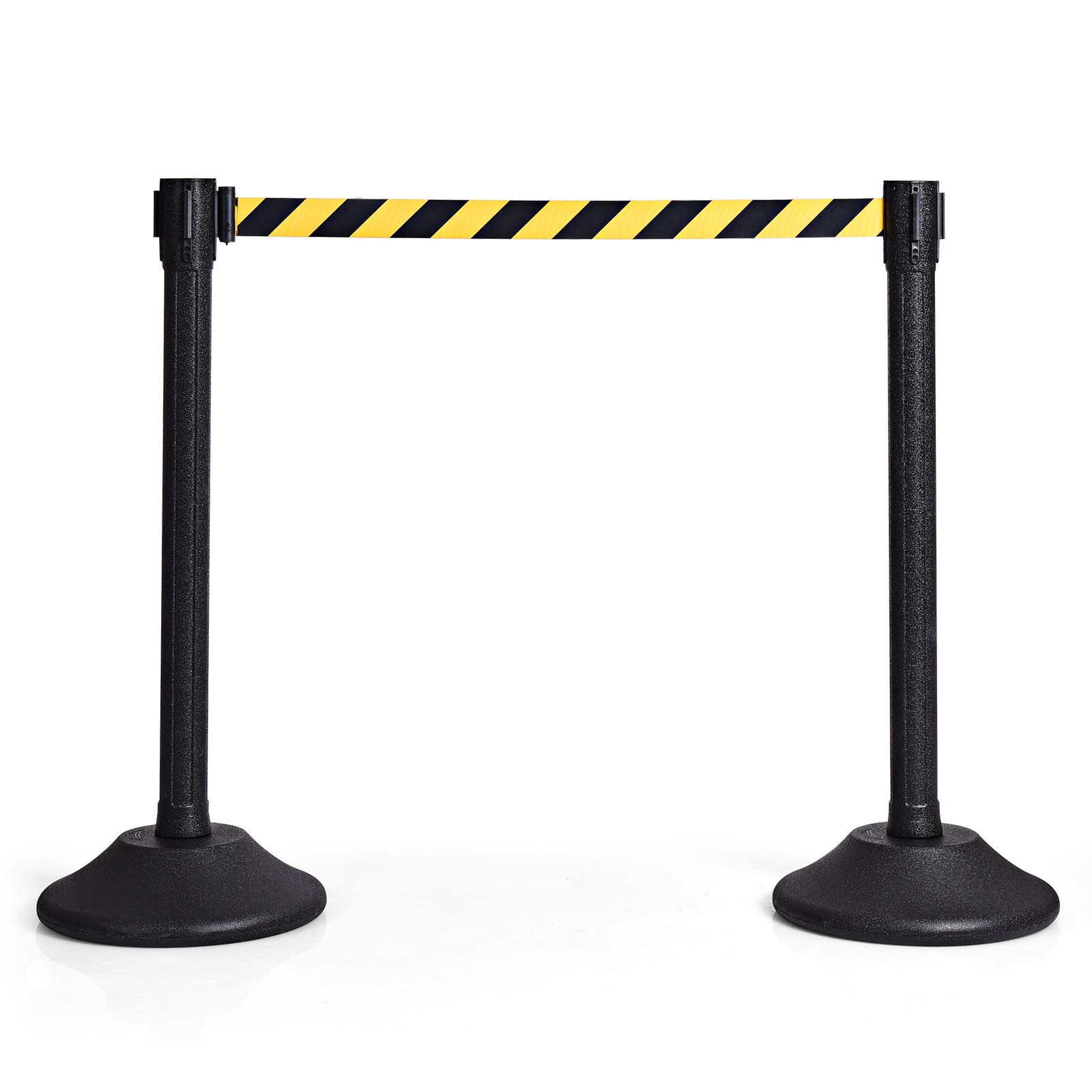 COSTWAY Belt Stanchion Sets, Crowd Control Barriers with 190cm