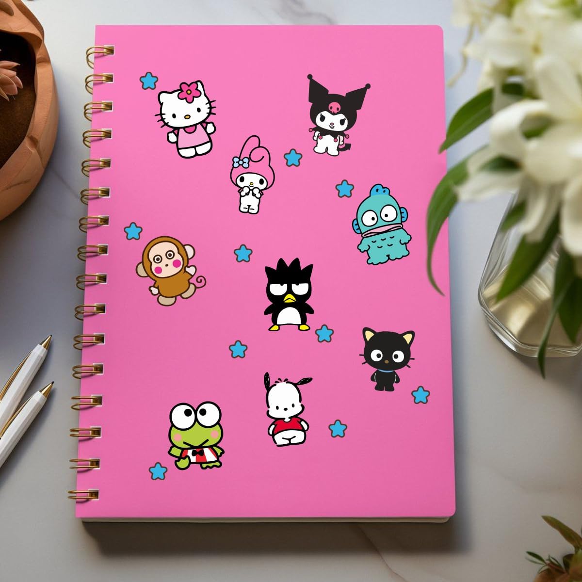 3 Mini Pack Cute Cartoons Kawaii UV Stickers Peeker Anime Manga Decal Stickers, Ideal for Cars, Laptop, Skateboard, Wall Décor, UV Resistant 2'' x 1.5'' - Image 7