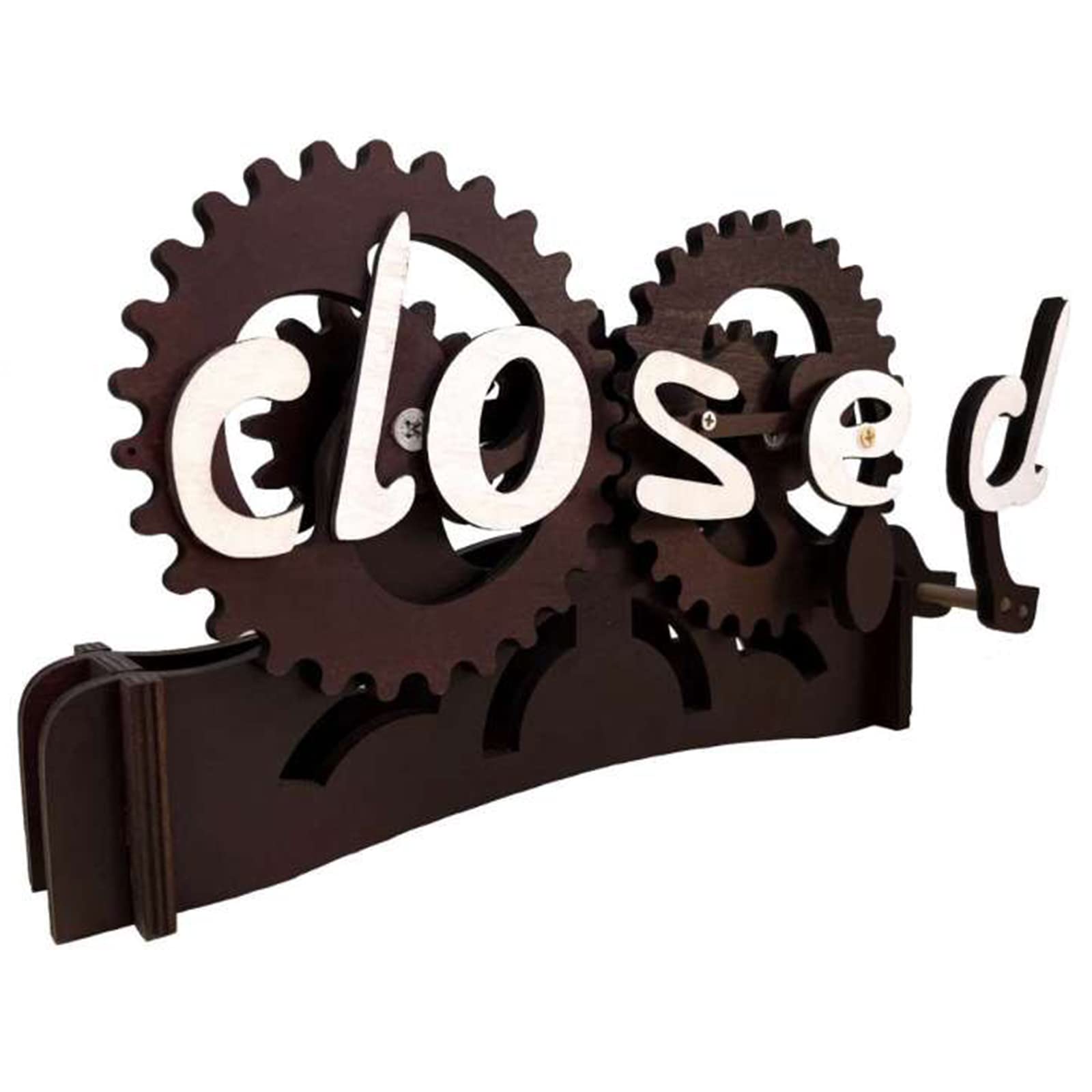 Buy Revolutionary Open-Closed Sign Board Gear Open Closed Sign Wooden ...
