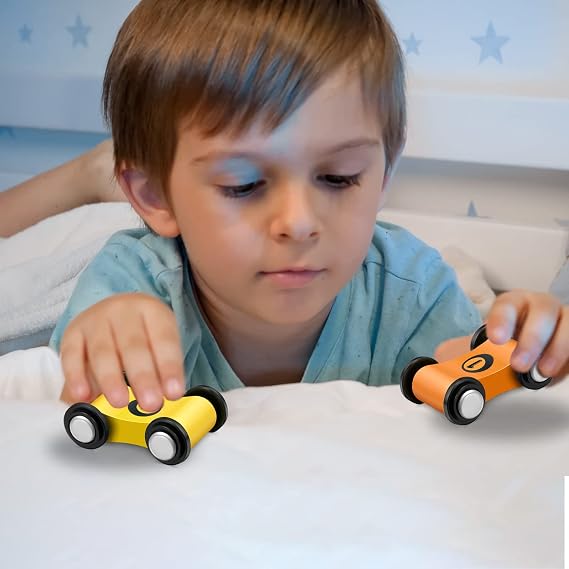 6 Pieces Wooden Mini Car Wooden Car Ramp Race Track Toys, Car Ramp Racer Toy Replacement Vehicle Set Race Party Favors
