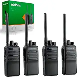 2 Pares Rádio Comunicador Intelbras RC 3002, Walkie Talkie, Comunicação Sem Operadora, Recarga Rápida