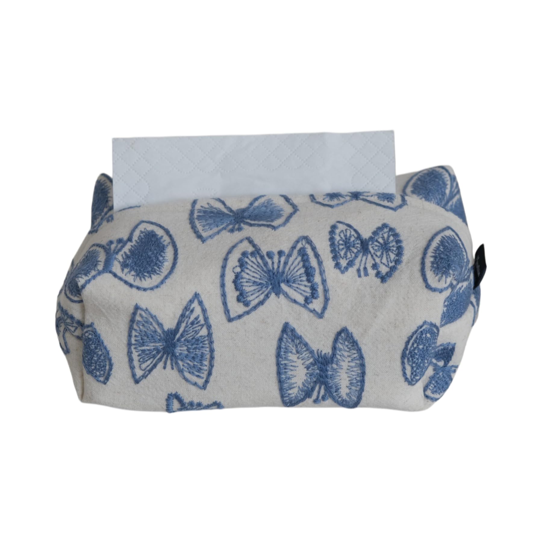 Washable Embroidered Fabric Rectangular Tissue Box Cover Home Decor