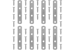 8 Pack Flat Straight Brace Brackets for Sturdy Repairs