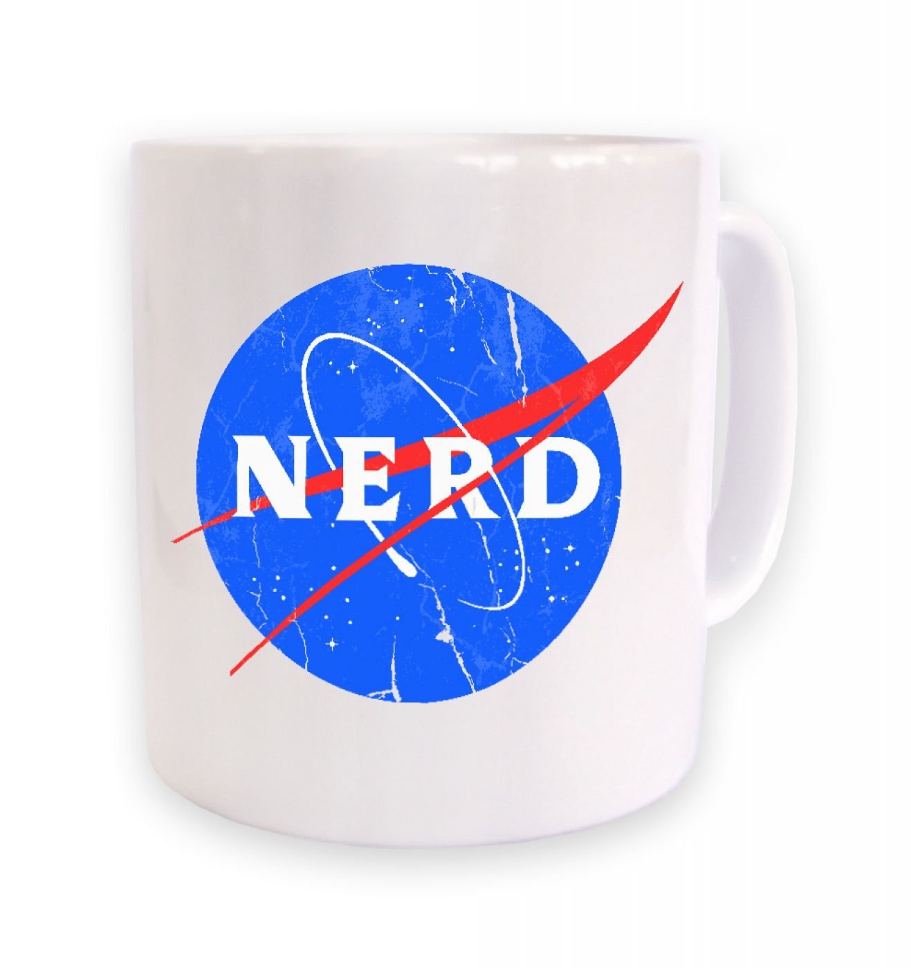 Geeky Mugs By Big Mouth White Nerd Nasa Logo Mug