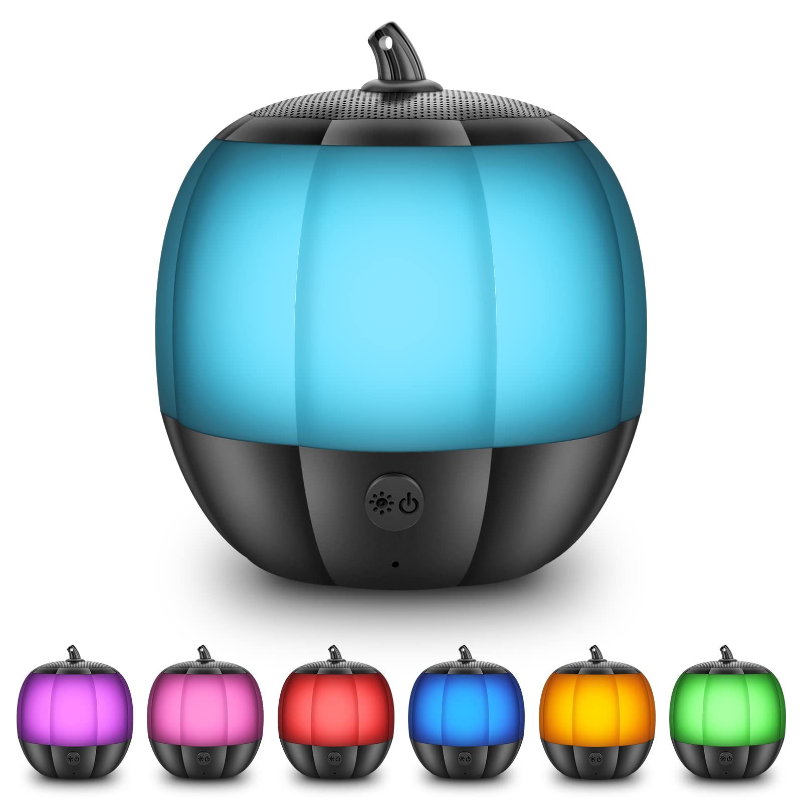 LFS Night Light for Kids, Bedroom LED Lamp, Bluetooth Speakers with Light, 7 Color Pumpkin Lights for Bedroom, Room Decor, Party, Gaming Decor, Gift Ideas for Halloween, Birthday