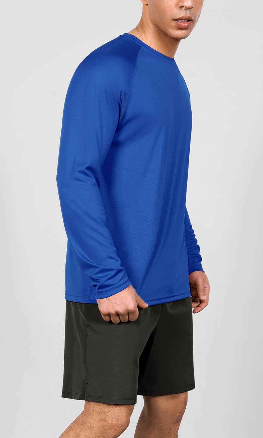 ODODOS Men's Quick Dry Long Sleeve Shirts UPF 50+ Sun Protection SPF Athletic Tops Workout Fishing T-Shirts
