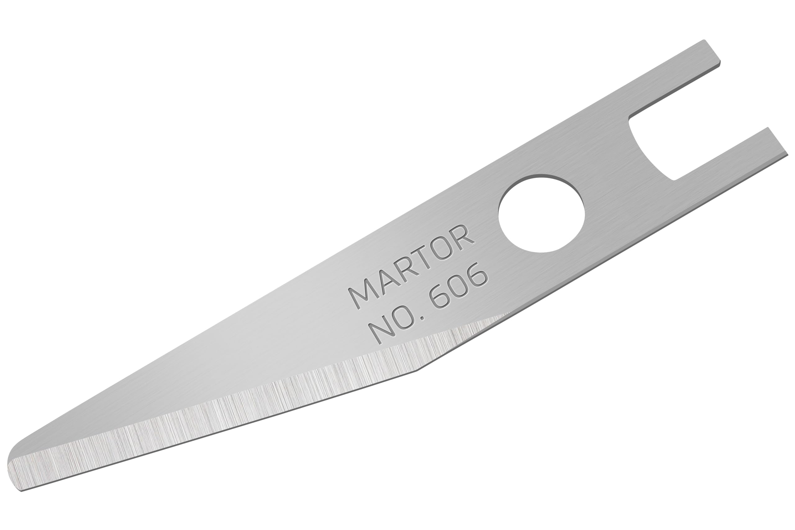 MARTOR 100 x cuchilla gráfica, hojas de recambio, cuchilla artesanal, Escalpelo, desbarbador, 5,7 mm, afilado, un solo uso, nº 606 | Uso único, doble bisel, punta redondeada, GRAFIX 501 & TRIMMEX CUTTOGRAF, No. 606.65