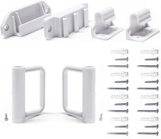 Retractable Baby Gate Hardware Replacement Parts Kit for Mesh Child and Pet Gate Full Set Wall Mounting Accessories Brackets Screws and Anchors