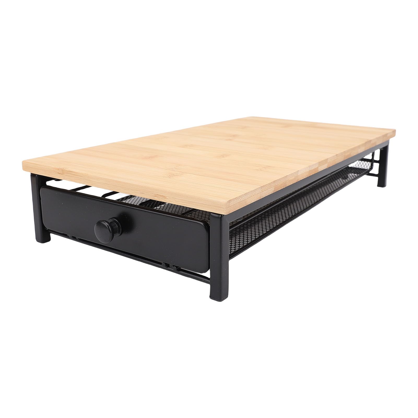 Organizador de Cajones para Cápsulas de café, Estante de Almacenamiento de Metal y Madera con Capacidad para 40 Cápsulas, Diseño que Ahorra Espacio en la Encimera para Cocina de Oficina en