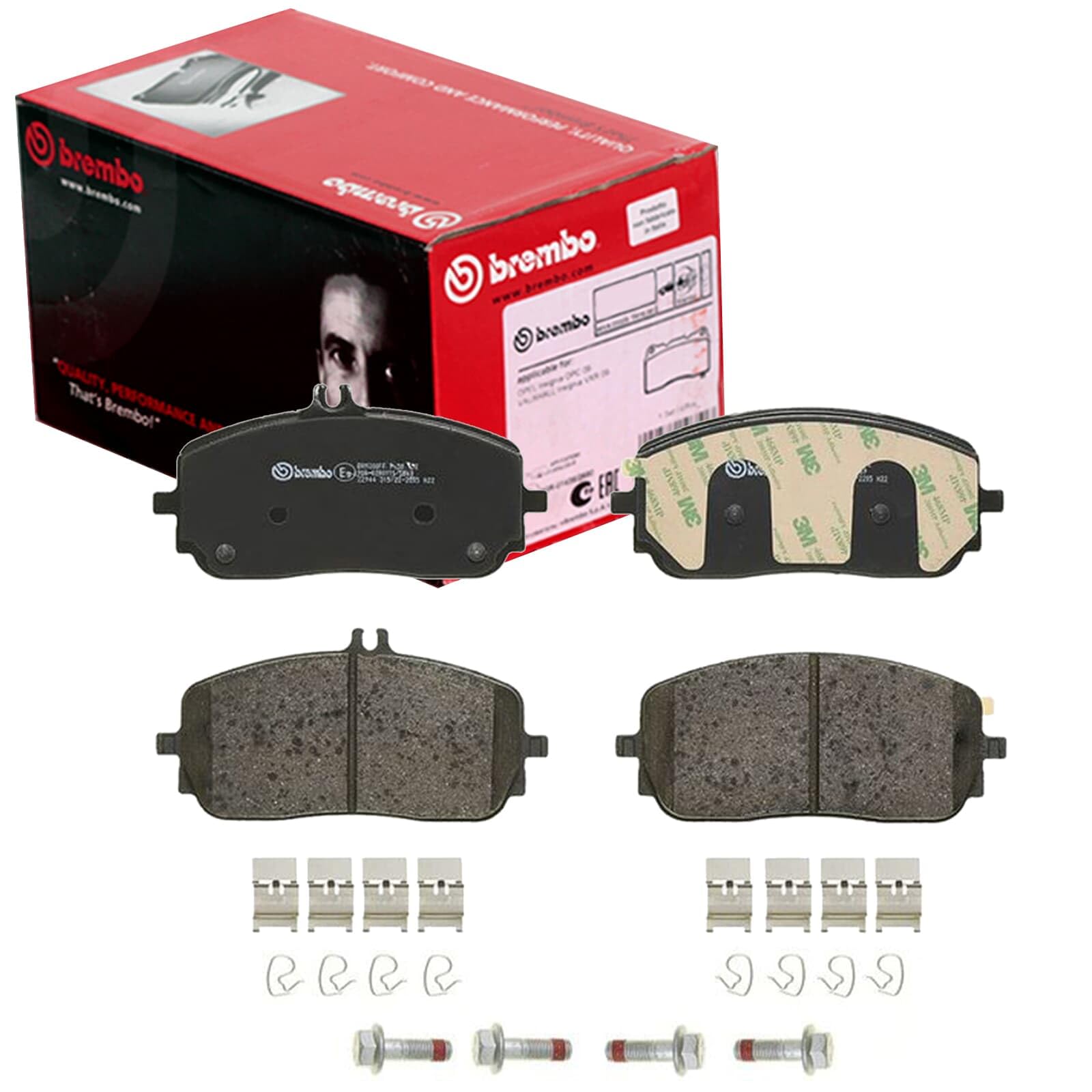 Brembo - Prime - P 50 152 - Pastiglia Freno - Anteriore, set di 4 | Compatibile con: MERCEDES-BENZ A-CLASS, A-CLASS Stufenheck, B-CLASS Sports Tourer, CLA, CLA Shooting Brake, EQA, EQB, G-CLASS
