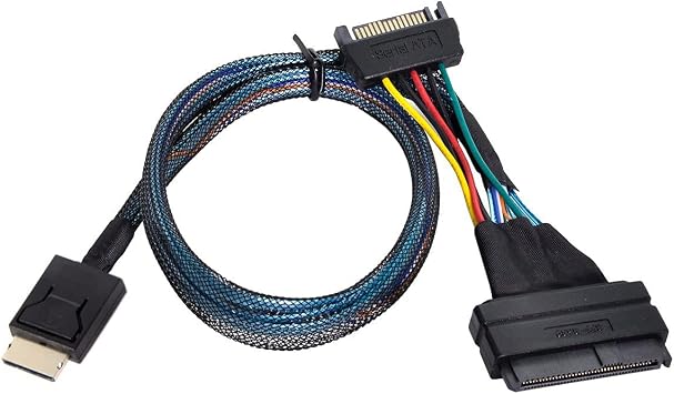 cablecc Oculink SFF-8611 to U.2 U.3 SFF-8639 NVME PCIe PCI-Express SSD Cable for Mainboard SSD