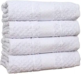 Kit 5 Pano de Prato Atoalhado Felpudo 370g/m² Malta Gourmet 100% Algodão 45x70cm (Branca)