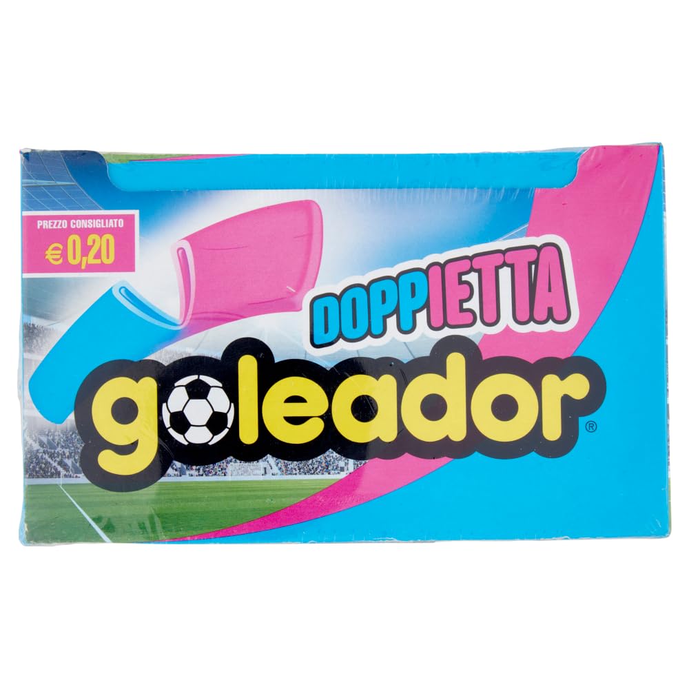 Goleador Lastrina Doppietta, Caramelle Gommose, Gusto Frutti di Bosco e Limone, Senza Glutine, con Zucchero, Confezione da200 Monopezzi, da Condividere con Amici o con Chi Vuoi