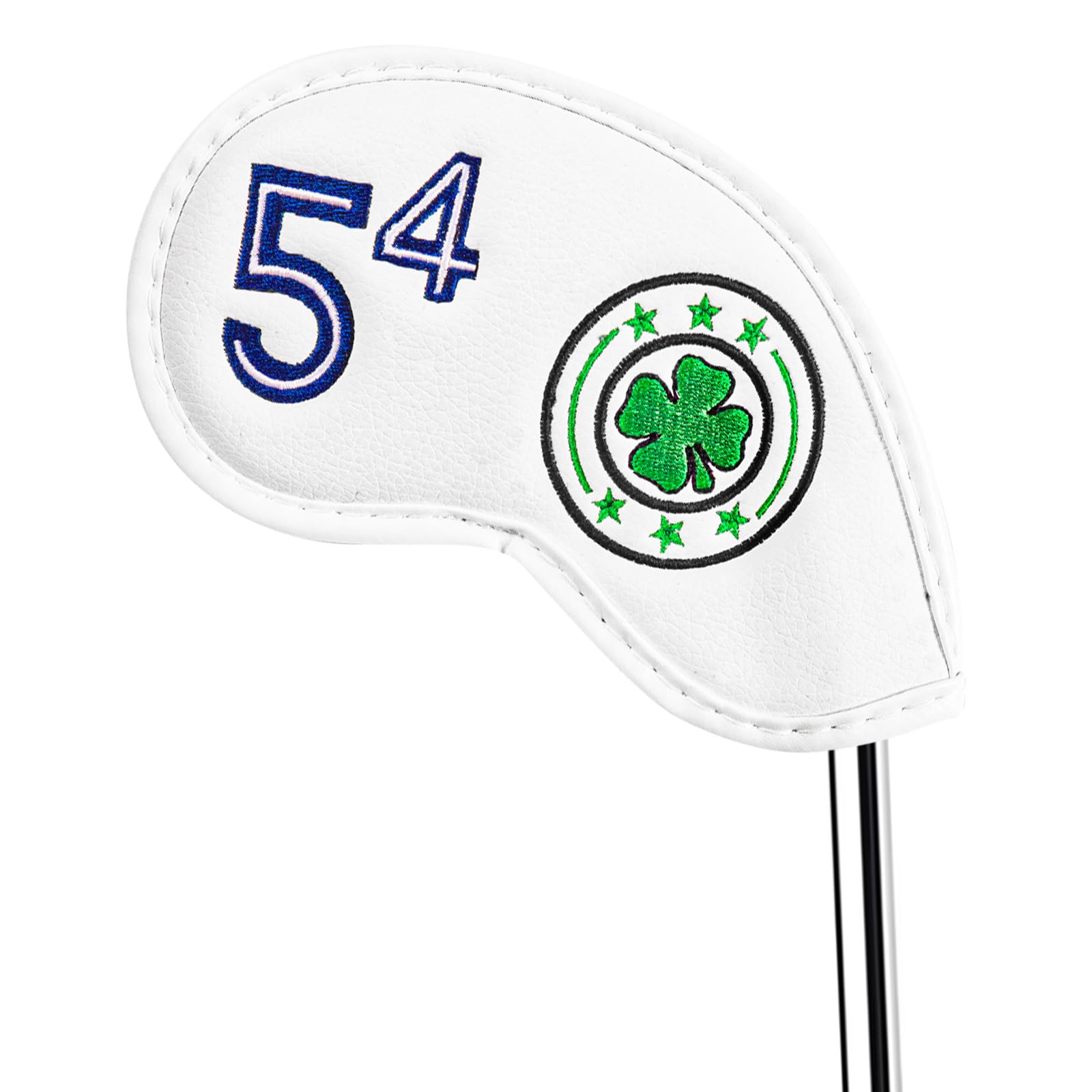 Golf Club Wedges Degree Headcovers 52° 54° 56° Value 1 Pack or 3 Pack, Synthetic Leather Golf Iron Protective Hook and Loop Design Head Cover For Men Women Golfer (White, 1Pcs-54°)