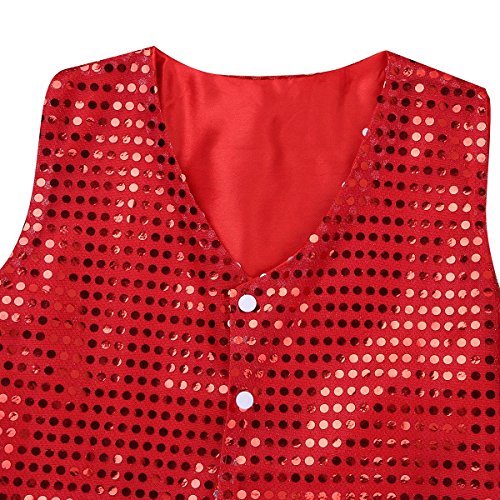 Moily Kids Boys Girls Sequins Vest Waistcoat Hip Hop Jazz Latin Street Dance Performing Jacket Shirts3