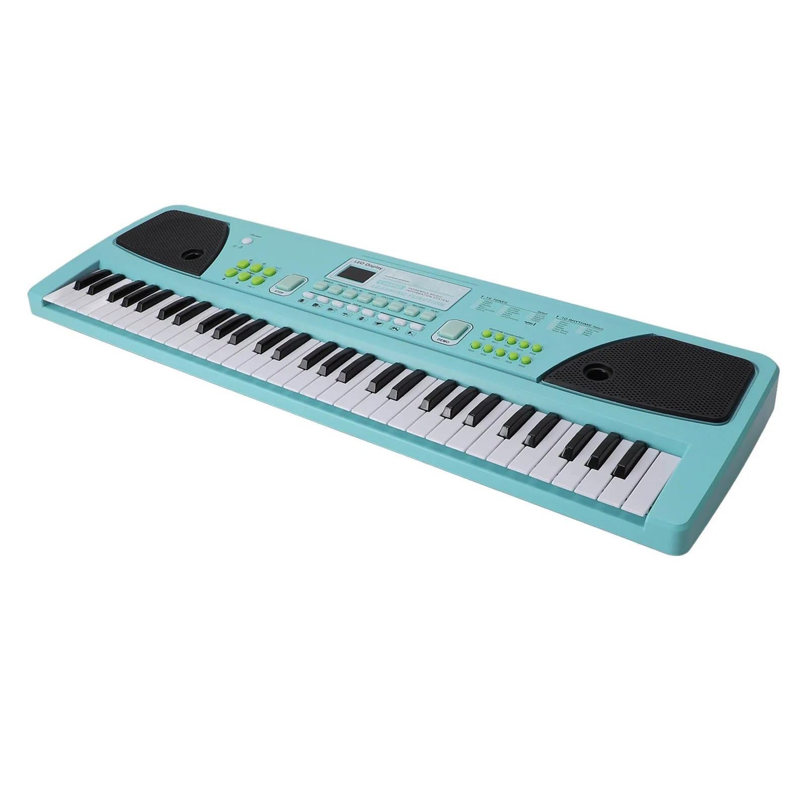 Pianino Elektroniczne Początkujący Dorosły 61 Klawiszowy Elektroniczny Keyboard Pianino Z Mikrofonem USB Ładowany