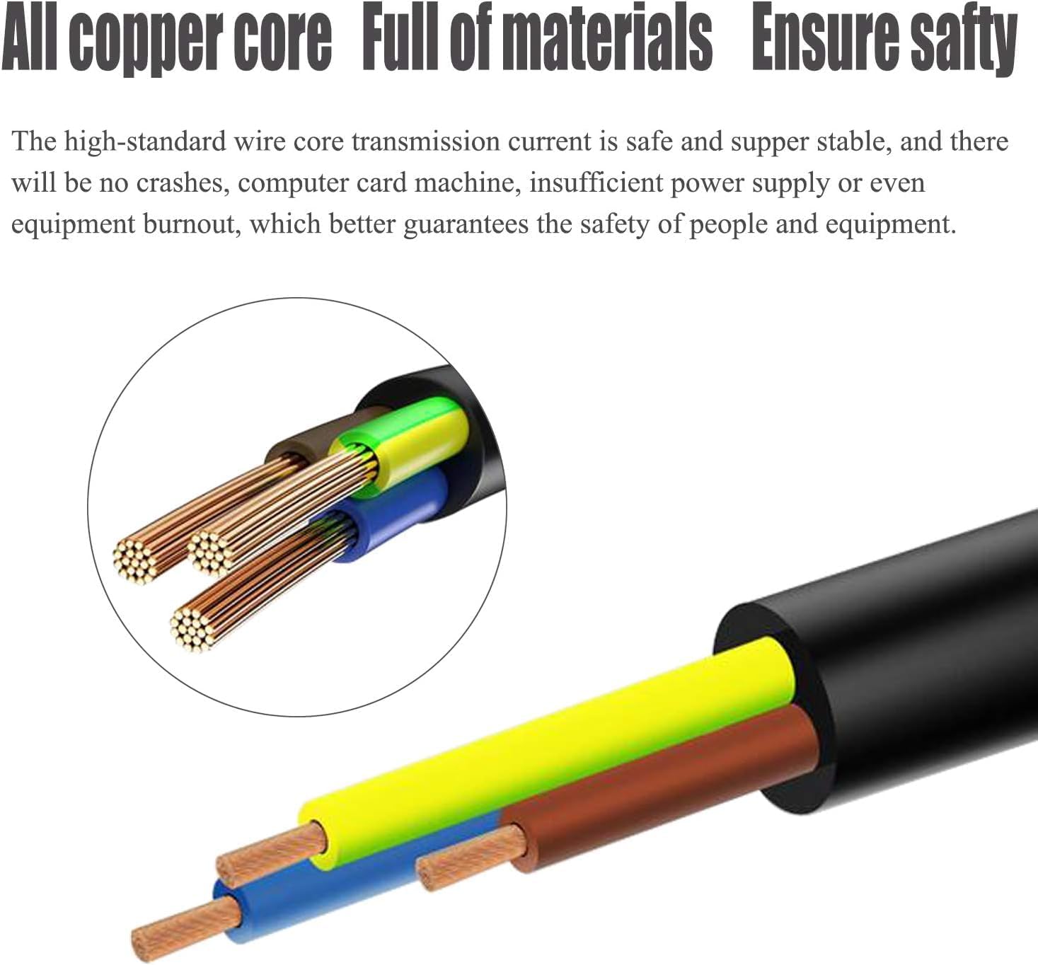 Laptop AC Power Cord - 1.7 FT/ 24 inch 18AWG NEMA 5-15P to Iec 60320 C5 Universal 3 Prong AC Power Cable Replacement Desktop Charger 3 Pin 10A 125V Wire for Notebook Computer Adapter TV Printer image 2 of 5 B0FBRPXLZ8