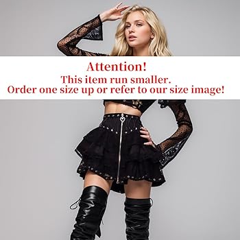 ★NOFFICIALNOFFICE★LACE PUMPKIN BANDING SKIRT BLACK★正規品 Amazon.com: Punk Goth Skirt Black Lace Mini Gothic Grunge